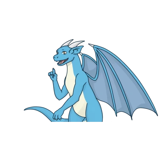 дракон, дракончик, синий дракон, рисунки покемонов драконов