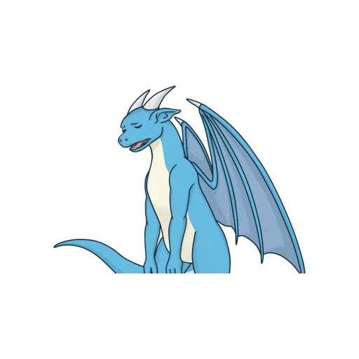 драконы, дракон 2d, синий дракон, ледяной дракон, рисунки покемонов драконов