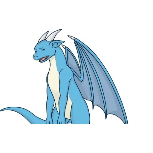 dragon, дракон, синий дракон, голубой дракон, рисунки покемонов драконов