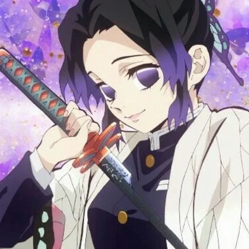 lâmina de anime, kochou shinobu, personagens de anime, a lâmina dissecando demônios, shinobo kocho lâmina descarregando demônios