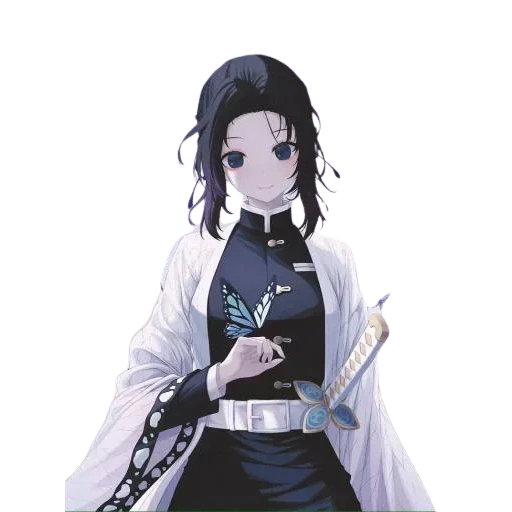 mujer joven, shinobu kocho, cuchilla de anime, kochou shinobu, demonios de disección de la cuchilla de anime