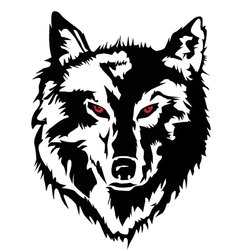 the wolf icon, the logo of the wolf, stick wolf, auto wolf stickers, stick the head of the wolf