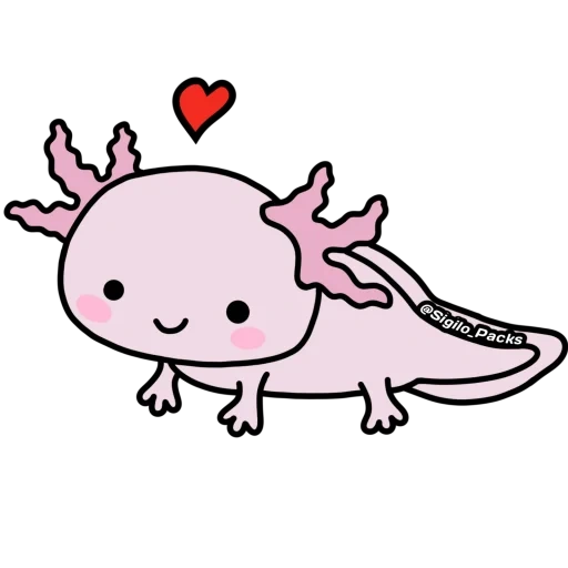 axolotl, axolotl kawaii, axolotl chibi kawai, axolotl kawai chibi