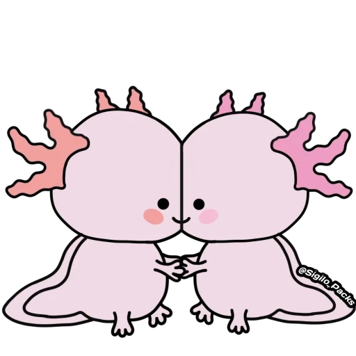 axolotl, axolotl kawaii, dessin axolotl, axolotl kawai chibi