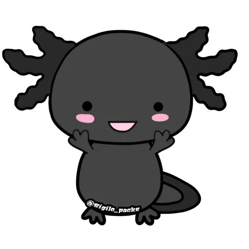 axolotl kawai, animaux kawaii
