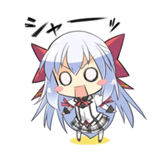red cliff, chibi noko, red cliff animation, cartoon characters, cirno touhou is in a dilemma