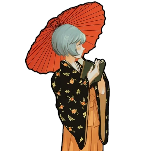 rey ayanami, personnages d'anime, anime kimono hakama