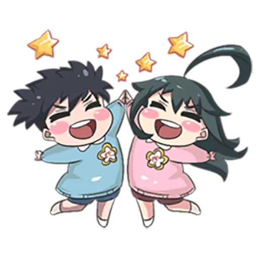 casal chibi, personagem de anime, lily mary jin jun, personagem de anime chibi, lilium mary golden jun lemon