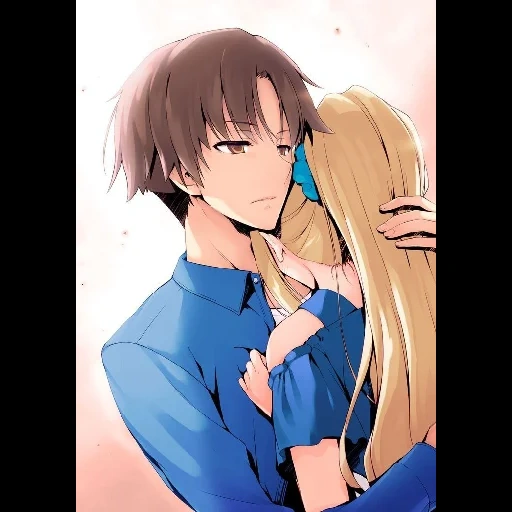 picture, anime couples, anime art, anime characters, an ideal pair of anime