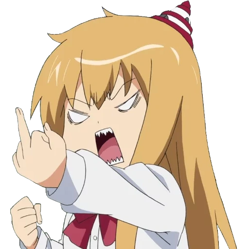 anime fak, funny anime, mom angry anime, the middle finger of anime