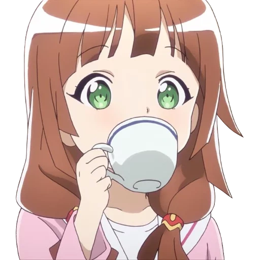anime, art anime, anime kawai, anime boit du thé, personnages d'anime