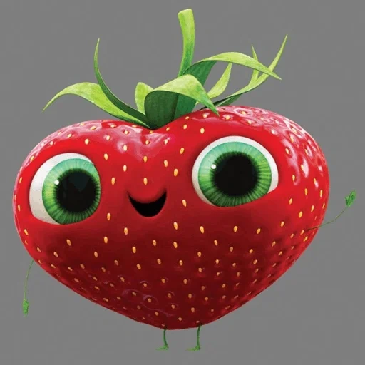 strawberry, stroberi yang lucu, balas dendam stroberi yang dimodifikasi secara genetik, berawan 2 balas dendam stroberi transgenik, cloudy with a chance meatballs 2 foodimals