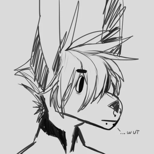 fry fox, frilina, frie's sketch is easy, furry sketch poplo chan muzzle face 16, the graceful painting style of frie's sketch