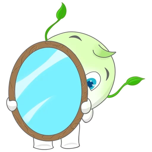 foot pinch mirror, domestic plant, mirror cartoon, mirror cartoon, curved mirror vector