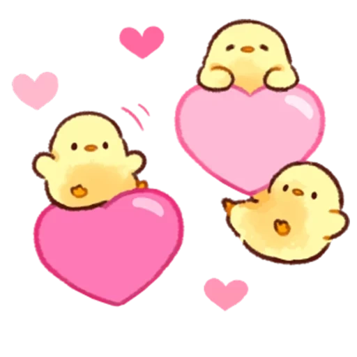 cute drawings, kawaii chickens, cute kawaii drawings, soft and cute chick, soft and cute chick love