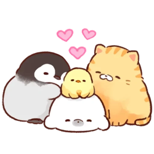 милые рисунки, soft and cute chick, цыплëнок soft and cute, цыплëнок пингвинчик soft and cute cick