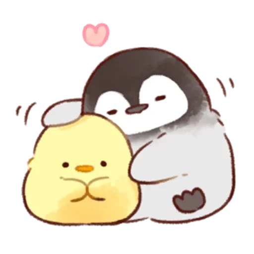 soft and cute chick, soft and cute, penguin chicken cute art, chicken penguin soft and cute cick