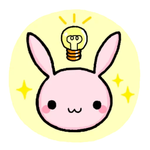 coelhinho, clipart, desenhos kawaii, coelho rosa, coelho bad bunny rabbit