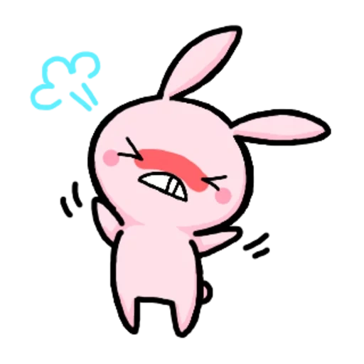 kawaii, coelho, desenhos kawaii, o coelho é rosa, rabbit dançando