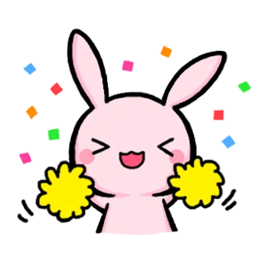 coelho, lindos coelhos, coelhos são fofos, o coelho é rosa, rabbit dançando