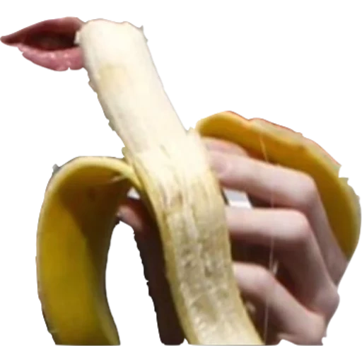 plátano, banana, sostener el plátano, plátano maduro, plátano purificado
