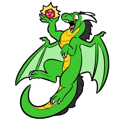 il drago, drago, dragone verde, cartoon dragon, cartoon green dragon