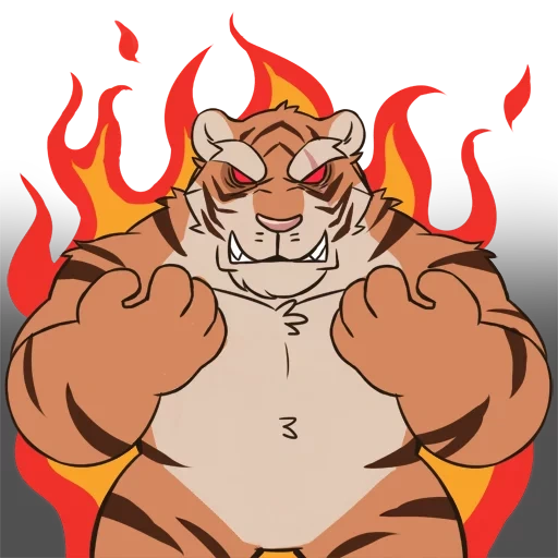 tiger, tiger fighter, tiger character, tony furry tiger, tiger illustration