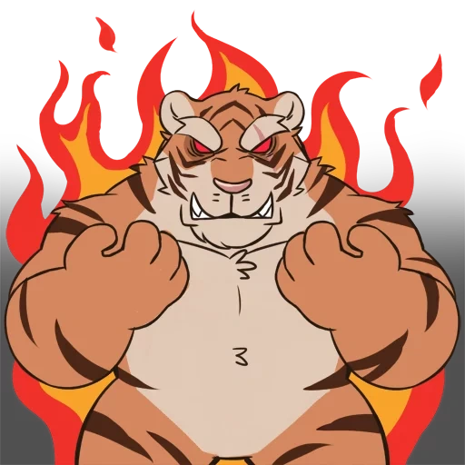 tiger, tiger fighter, tigre, tony furry tiger, illustration du tigre