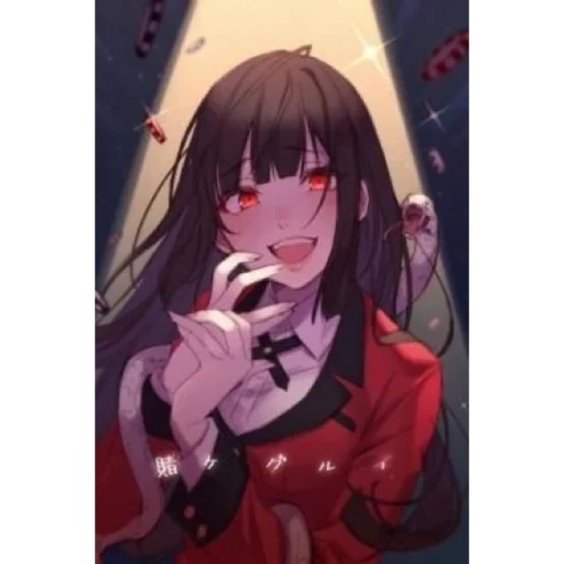 jabami yumeko, kakeguru yumeko, kegembiraan gila yumoko, kakegurui kegembiraan gila, kegembiraan gila yumeko jabs