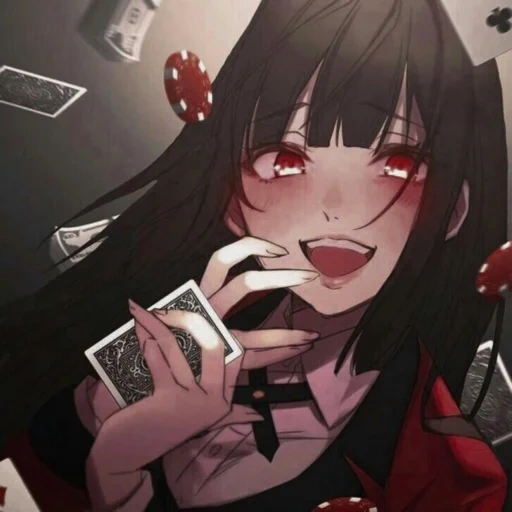 anime kakegurui, anime emoção louca, emoção louca yumoko, anime crazy excitement yumeko, anime de excitação louca yumeko