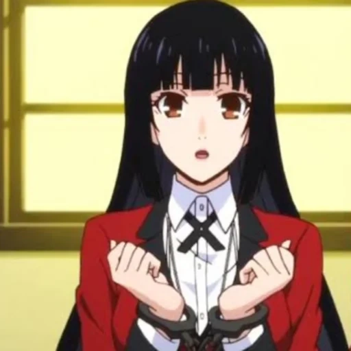 kakegurui, yumeko jabami, anime crazy excitement, anime mad isart ray batsubov, anime crazy excitement yumeko jabs