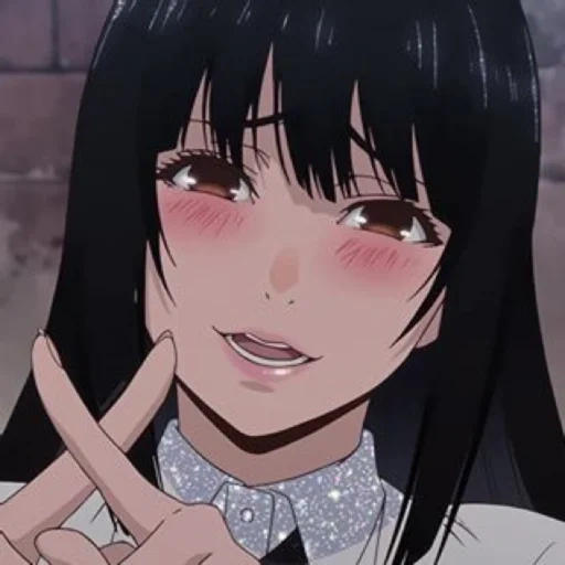 anime kakeguru, yumeko kakeguru, anime yumko jabs, kegembiraan gila anime, kakegurui kegembiraan gila