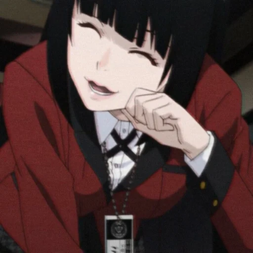 kakegurui, yumeko jabami, anime crazy excitement, crazy excitement yumiko, crazy excitement kakegurui