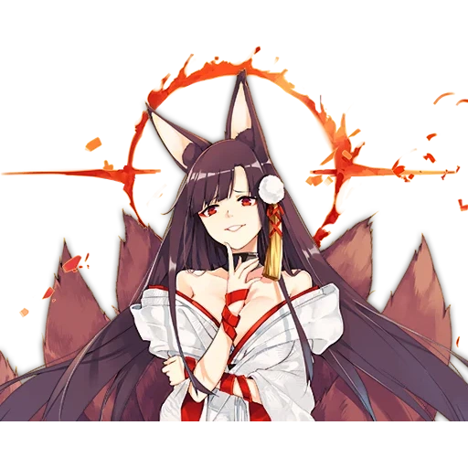 azur lane, anime girls, akagi azur lane, kitsune azur lane, akagi aircraft carrier azur lane