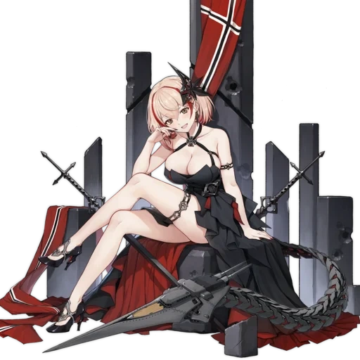 kunstanime, anime mädchen, azur lane rohn, bismarck azur lane