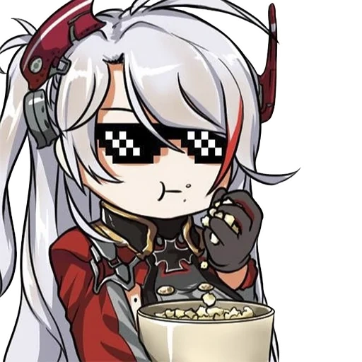 anime, azur lane, anime kunst, bismarck azur lane, prinz oygen azur lane chibi