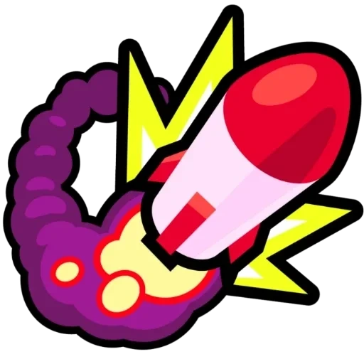 ракета стикер, ракета, rocket, ракета бомба, ракета поп арт
