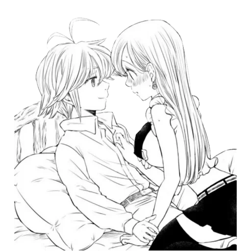 meliodas elizabeth, meliodas elizabeth love, meliodas elizabeth kiss, meliodas elizabeth kiss manga, sette peccate mortali meliodas elizabeth 18