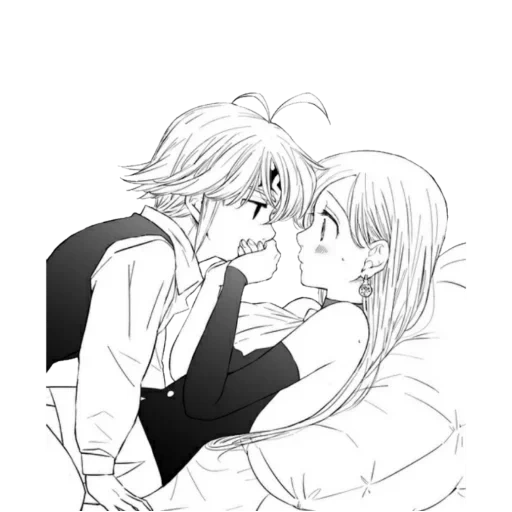 elizabeth meliodas, meliodas elizabeth love, meliodas elizabeth kiss, meliodas demon elizabeth love, tujuh dosa fana meliodas elizabeth