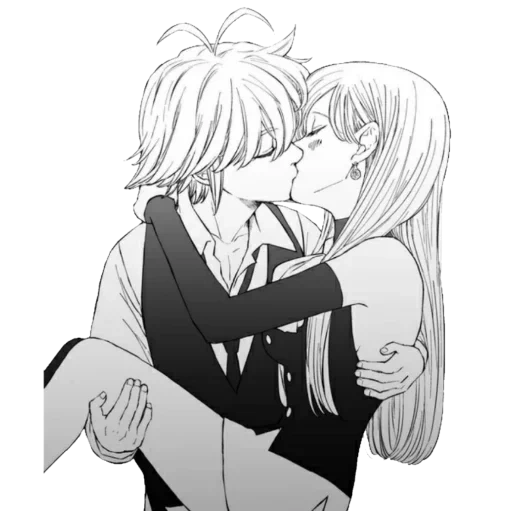 meliodas ap felk, meliodas elizabeth, sieben sterbliche sünden, meliodas elizabeth kiss, sieben sterbliche sünden meliodas elizabeth