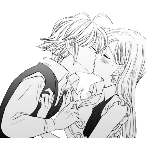 meliodos elizabeth, meliodos elizabeth love, meliodos elizabeth kiss, meliodos elizabeth kiss manga, siete pecados mortales meliodas elizabeth 18