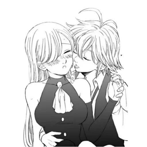 meliodas elizabeth, meliodas elizabeth love, meliodas elizabeth kiss, sette peccate mortali meliodas elisabetta, sette peccate mortali meliodas elizabeth 18