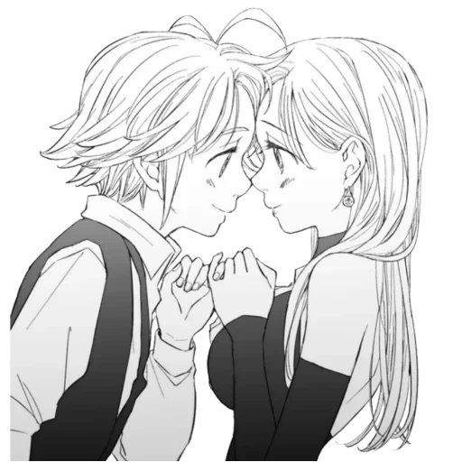 meliodas elizabeth, meliodas elizabeth love, meliodas elizabeth kiss, sette peccate mortali meliodas elizabeth 18, 7 peccati mortali meliodas elizabeth bacio anime