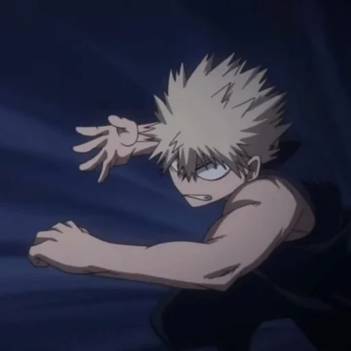 bakugo, bakugou, shirakani katsuyoshi, hachigou katsuki, hattani katsuki explosion animation screenshot