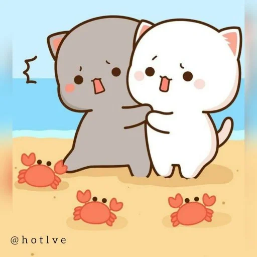 gatos kawaii, gatos kawaii, hermosos gatos de anime, lindos dibujos de gatos, encantadores gatos kawaii