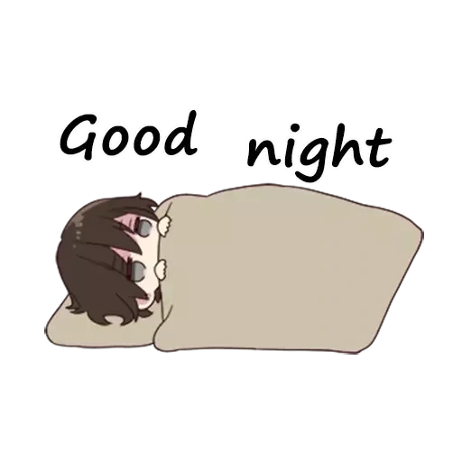 good night, anime lucu, fun night, pola lucu anime