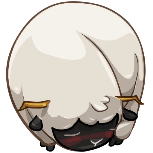 sheep, anime smiling face