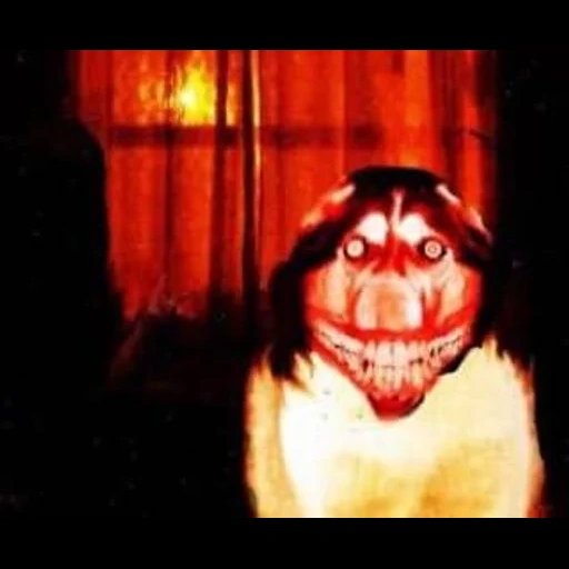 gritador de perro sonriente, perro sonriente original, perro sonriente aterrador, personajes de kripipasta, perro sonriente tríposta