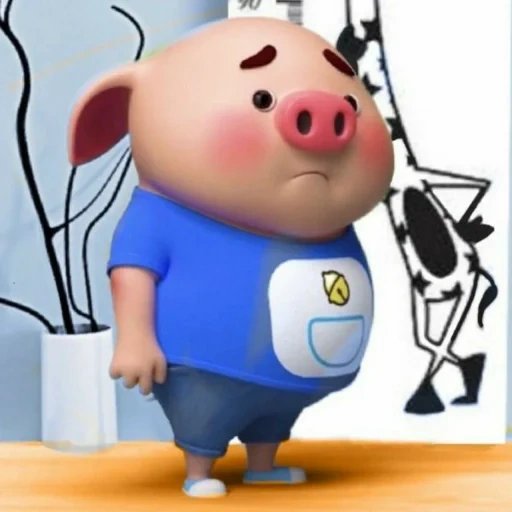 porcin, cochon, petit cochon, piggy's pig, dessins animés sur les porcs drôles