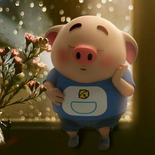 piggy, babi kecil, babi piggy, babi kecil ini, anak babi dengan telepon